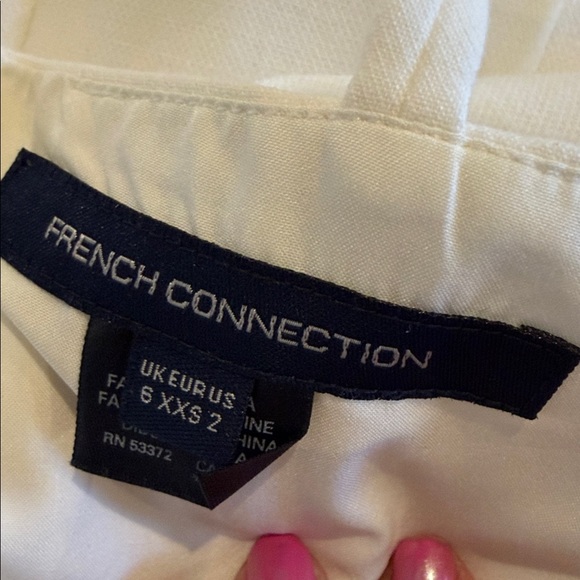 French Connection Whisper Light White Mini Dress Size 2 NWOT Chic Modern - Picture 7 of 7